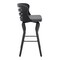 Armen Living Verne 30" Swivel Gray Faux Leather and Black Wood Bar Stool LCVRBABLGR30 - alternate 2